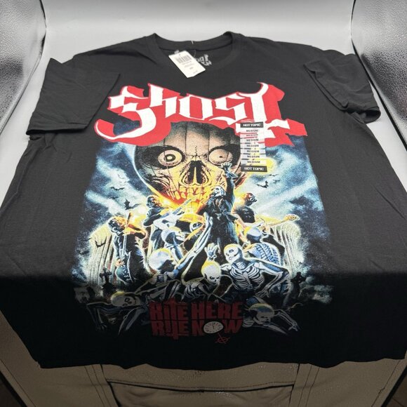 Ghost Band Rite Here Rite Now Skeleton Dance T-Shirt MEDIUM New - Picture 1 of 6